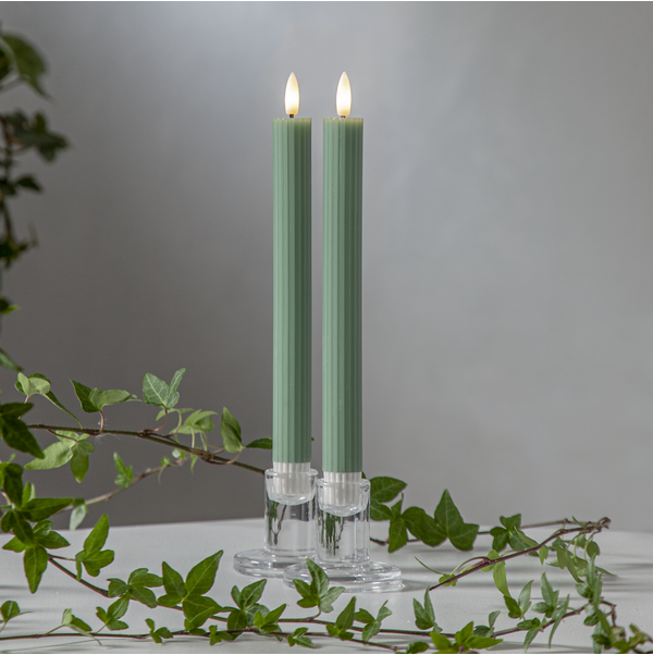 LED Dinner Candle 2 pack Flamme Stripe