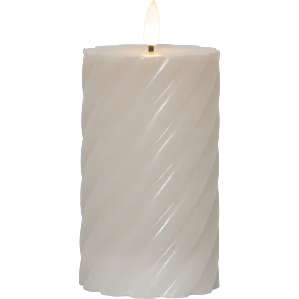 LED Stumpenkerze Flamme Swirl