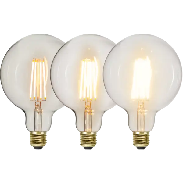 LED-lampa E27 Glob 125 Soft Glow 3-step