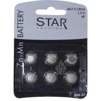 Battery 6 Pack AG13/LR44