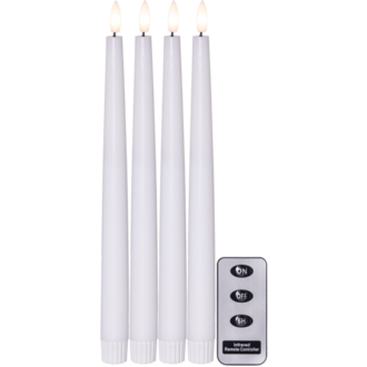 LED Dinner Candle 4 pack Flamme Slim