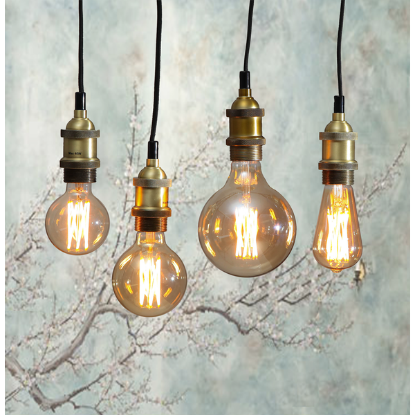 LED-lampa E27 Glob 80 Vintage Gold