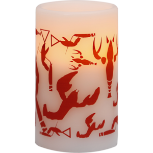 LED Pillar Candle Crayfish Party