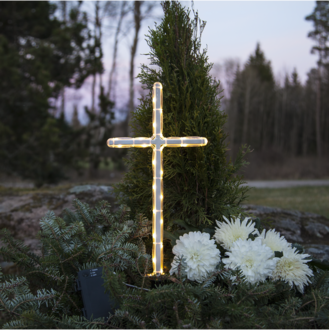 LED Memorial Candle GraveCross