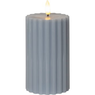 LED Pillar Candle Flamme Stripe