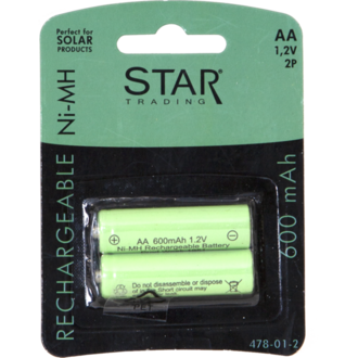 Rechargeable Battery AA 1,2V 600mAh Ni-MH