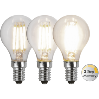 LED Lamp E14 P45 Clear 3-step memory