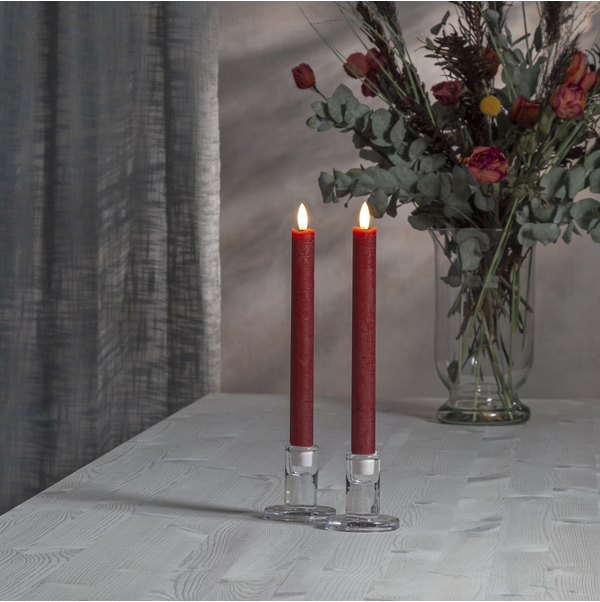 LED Dinner Candle 2 pack Flamme Rustic
