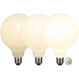 LED Lamp E27 G125 Opaque Filament RA90 3-step