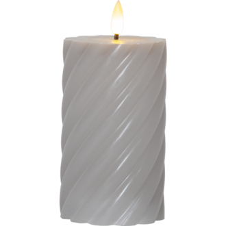 LED Pillar Candle Flamme Swirl