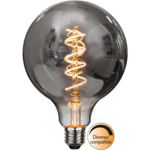 LED Lamp E27 G125 Decoled Spiral Smoke