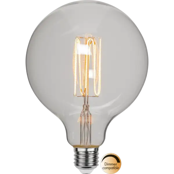 LED-lampa E27 Glob 125 Decoled Grace Clear