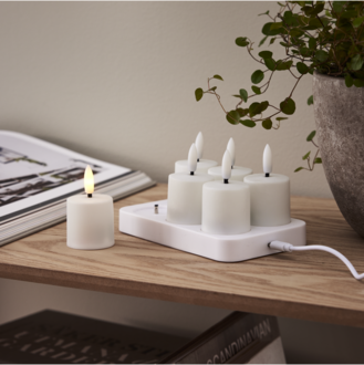 LED Candle 6 Pack Flamme Charge