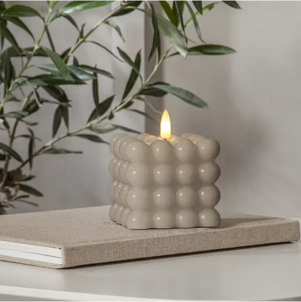 LED Stumpenkerze Flamme Dot