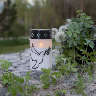 LED Memorial Candle Dove