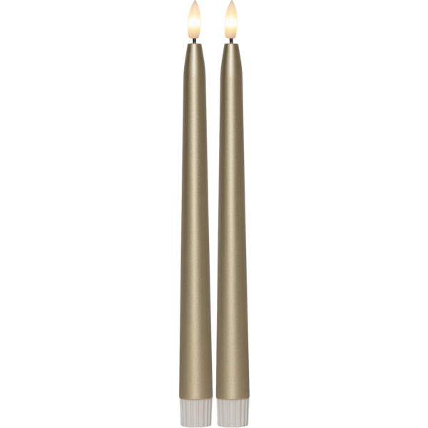 LED Dinner Candle 2 pack Flamme Metal