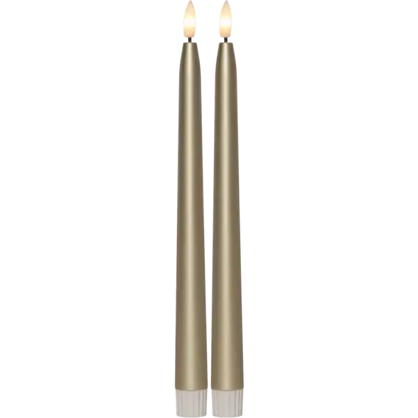 LED Antikljus 2-pack Flamme Metal