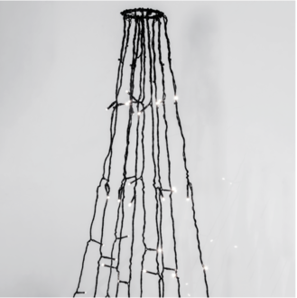 Flagpole Lights Crispy Ice White