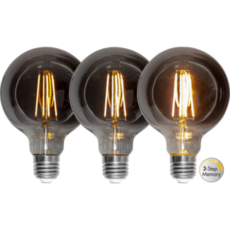 LED Lamp E27 G95 Soft Glow Smoke 3-step memory
