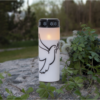 LED Memorial Candle Dove