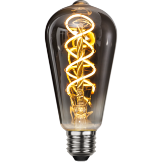 LED Lamp E27 ST64 Decoled Spiral Smoke