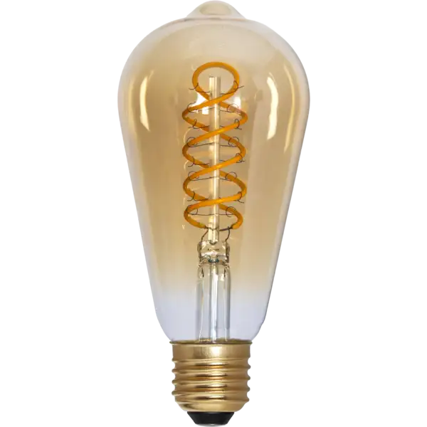 LED-lampa E27 Lyktlampa Decoled Spiral Amber
