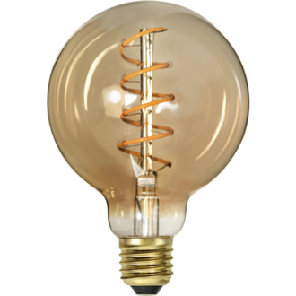LED Lamp E27 G95 Decoled Spiral Amber