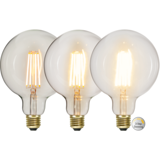 LED Lamp E27 G125 Soft Glow 3-step 