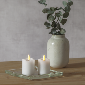 LED Pillar Candle 2P Flamme