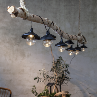 Solar Light Chain Globe Shade