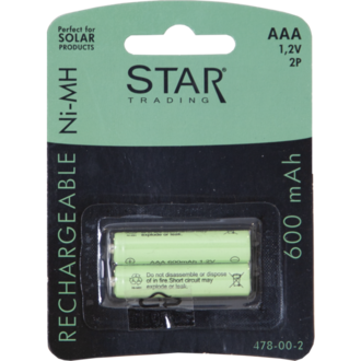 Rechargeable Battery AAA 1,2V 600mAh Ni-MH