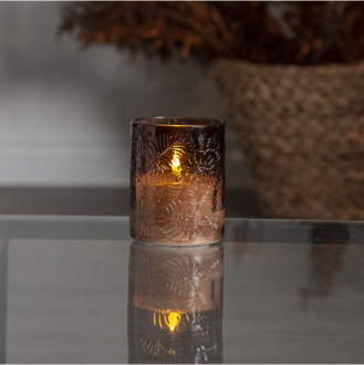 LED Pillar Candle Flamme Leaf