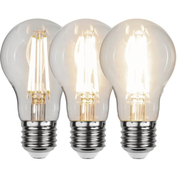 LED Lamp E27 A60 Clear 3-step memory