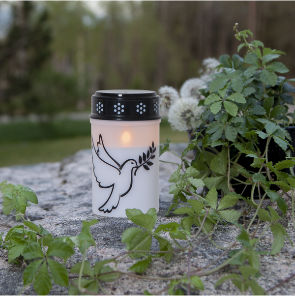 LED Memorial Candle Dove