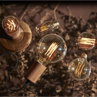 LED Lamp E27 T45 Vintage Gold