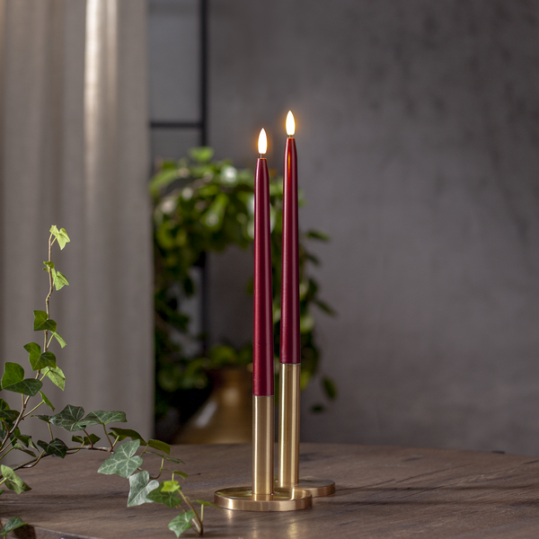 LED Dinner Candle 2 pack Flamme Metal