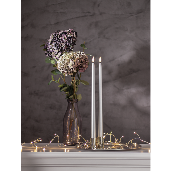 LED Dinner Candle 2 pack Flamme Metal
