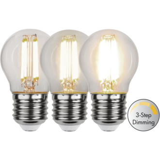 LED Lamp E27 G45 Clear 3-step 