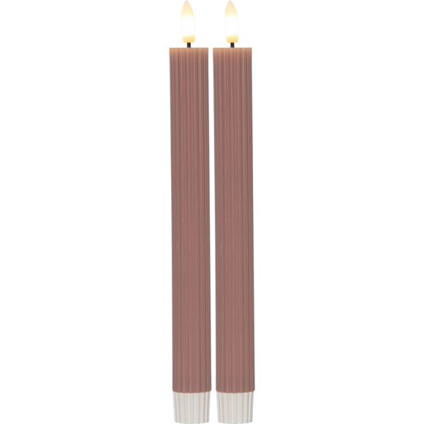 LED Dinner Candle 2 pack Flamme Stripe
