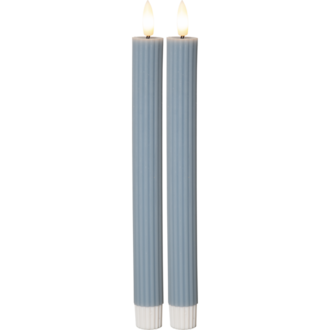LED Dinner Candle 2P Flamme Stripe