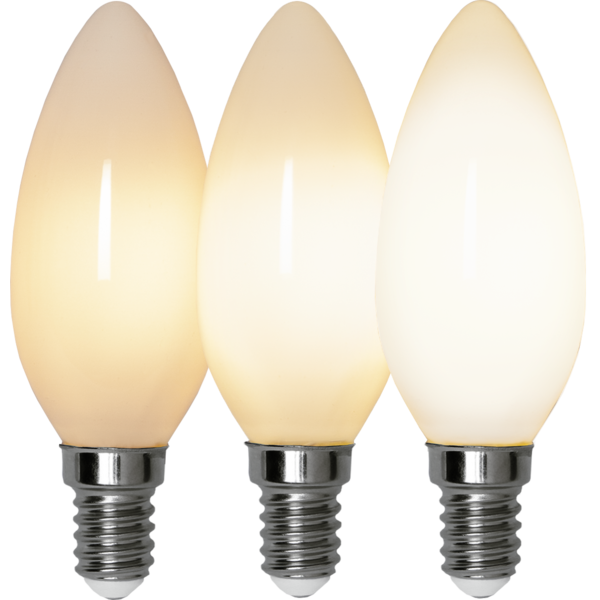 LED-Lampe E14 B35 Opaque fil RA90 3-step memo