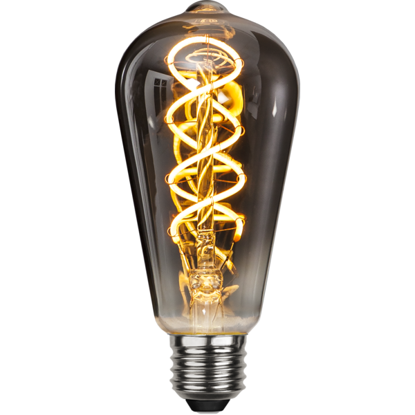 LED Lamp E27 ST64 Decoled Spiral Smoke