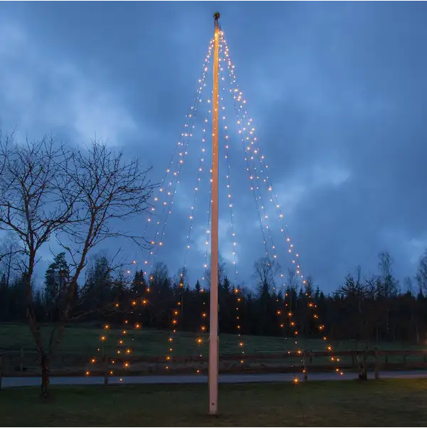 Fahnenmast-Lichter Golden Warm White