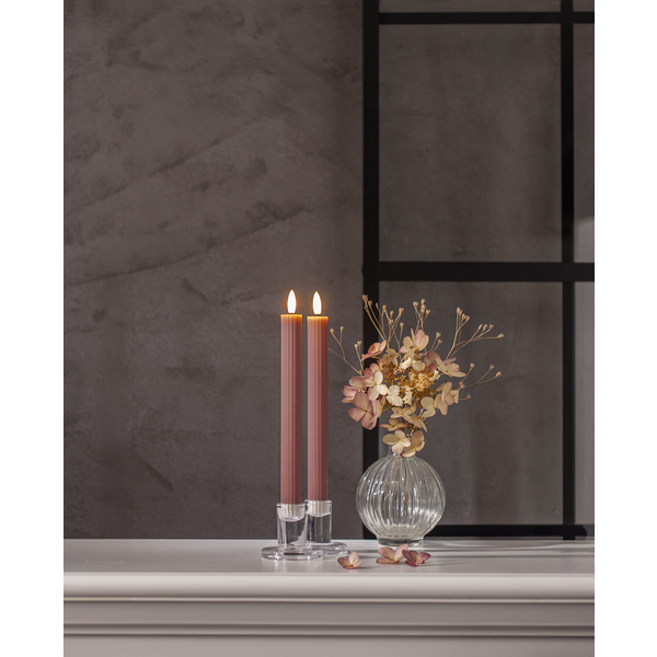 LED Dinner Candle 2 pack Flamme Stripe