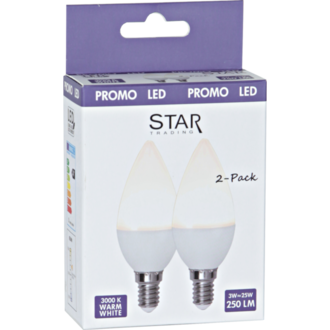 LED Lamp E14 2 Pack Opaque Basic
