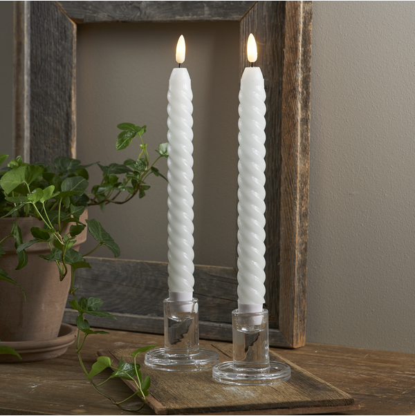 LED Dinner Candle 2 pack Flamme Swirl