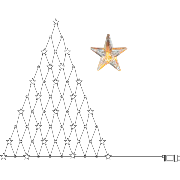 Lichternetz Star Curtain