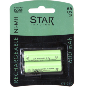 Rechargeable Battery AA 1,2V 600mAh Ni-MH