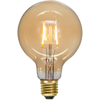 LED Lamp E27 G95 Plain Amber