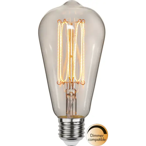 LED-lampa E27 Lyktlampa Decoled Grace Clear